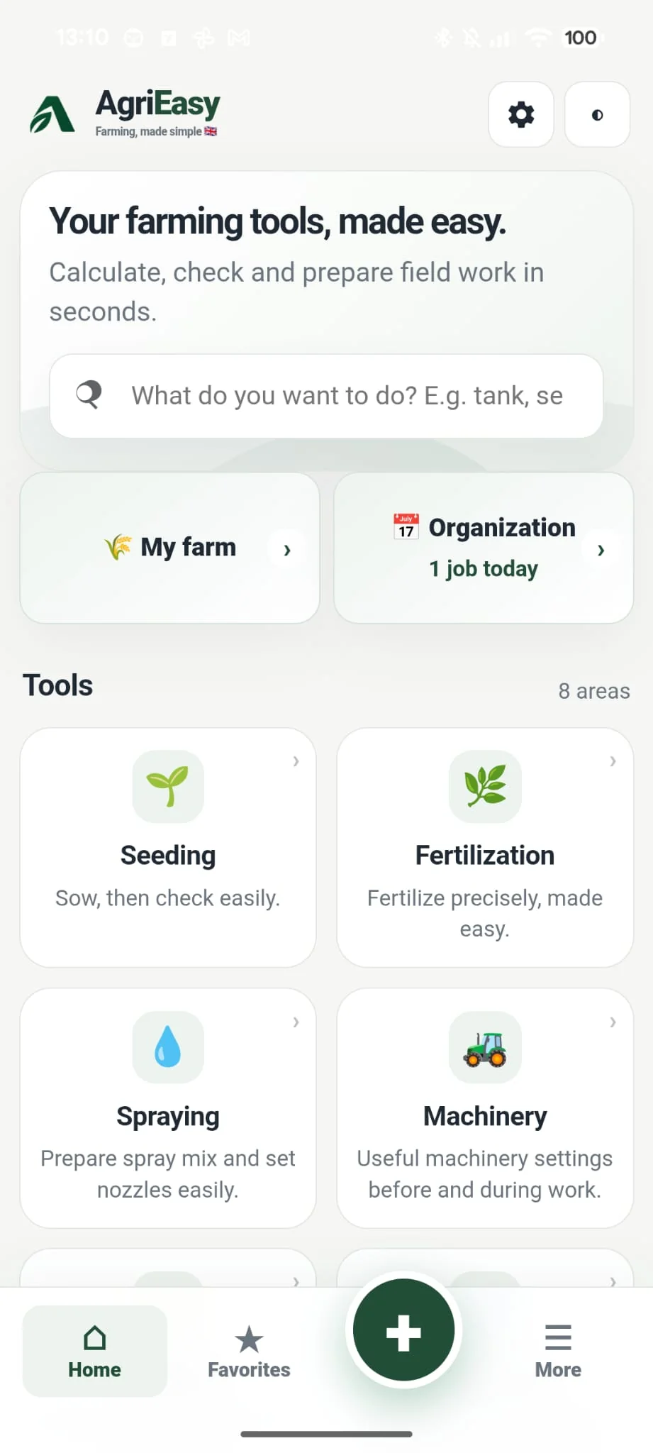 Actual AgriEasy app interface